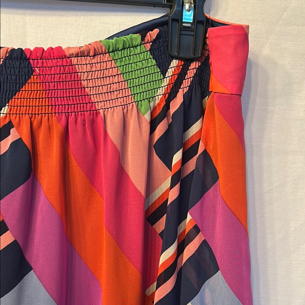$278 Trina Turk Womens Blue Striped Halter Self-Tie Sleeveless Mini Dress Size L - Picture 8 of 13